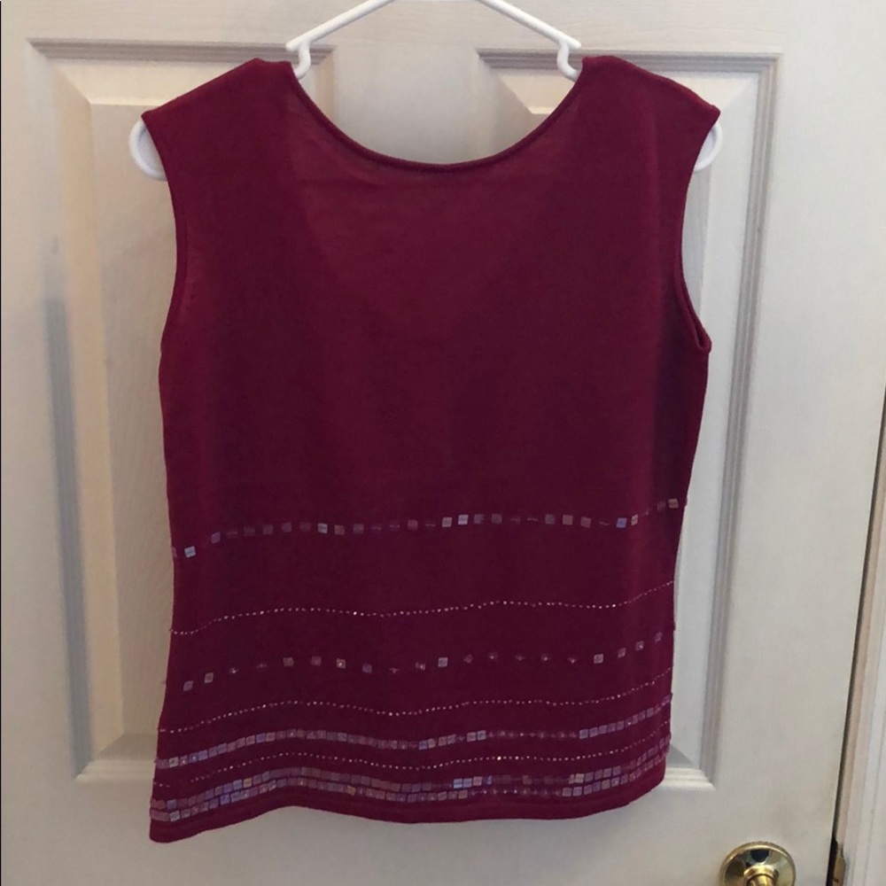 ZIANI COUTURE NWT Fuchsia XL sleeveless sweater